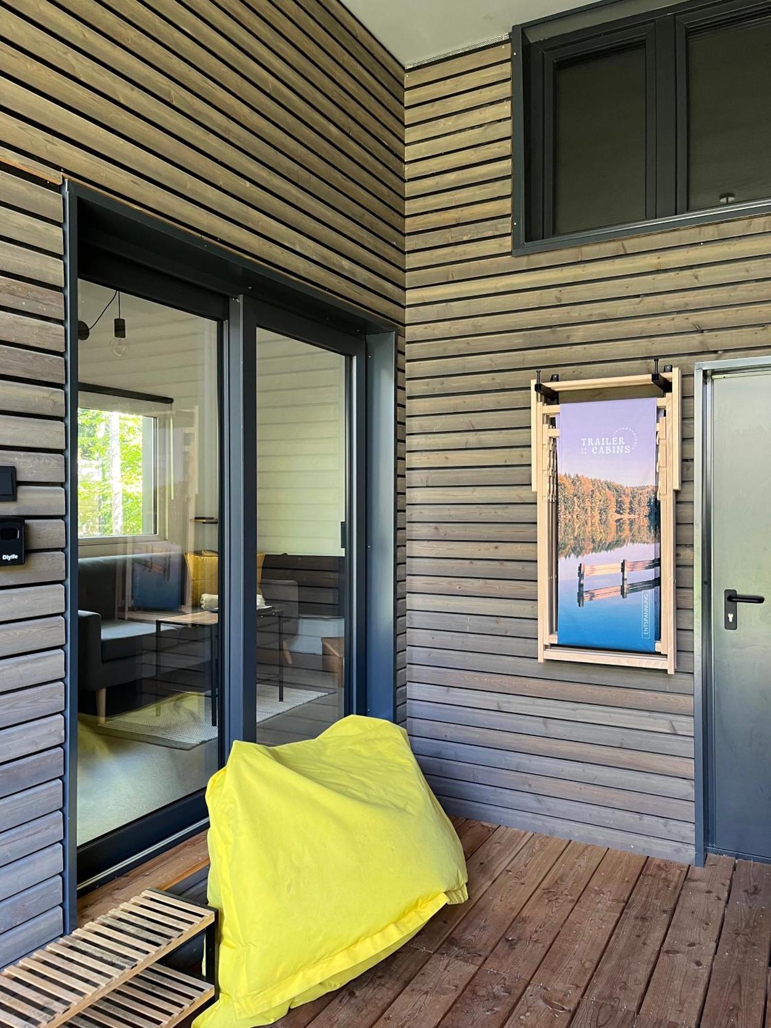 Modernes Tinyhouse Trailer Cabins Am Waldrand - Mit Seezugang Eging Dış mekan fotoğraf