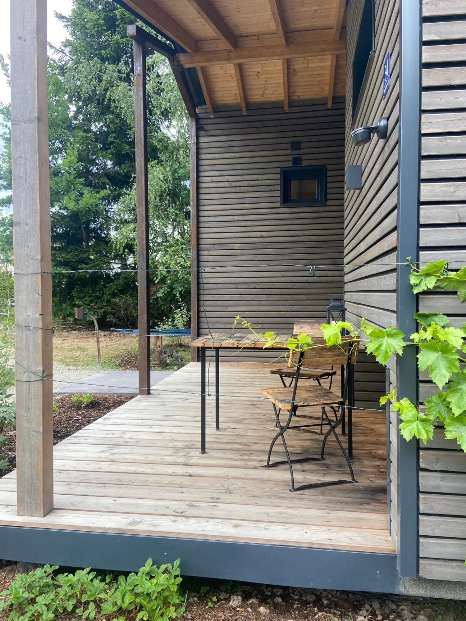 Modernes Tinyhouse Trailer Cabins Am Waldrand - Mit Seezugang Eging Dış mekan fotoğraf