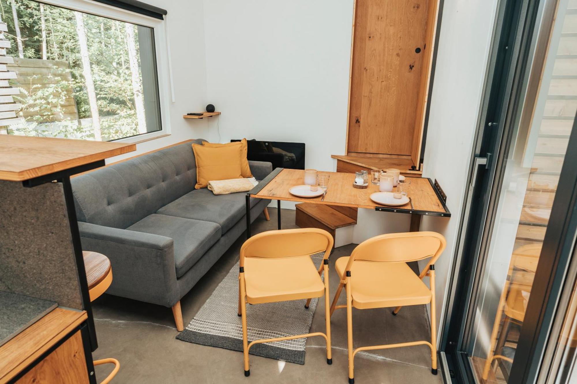 Modernes Tinyhouse Trailer Cabins Am Waldrand - Mit Seezugang Eging Dış mekan fotoğraf